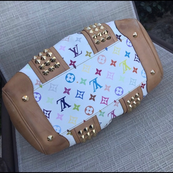 🔴SOLD🔴Louis Vuitton MM Multicolor White Courtney - Picture 4 of 8